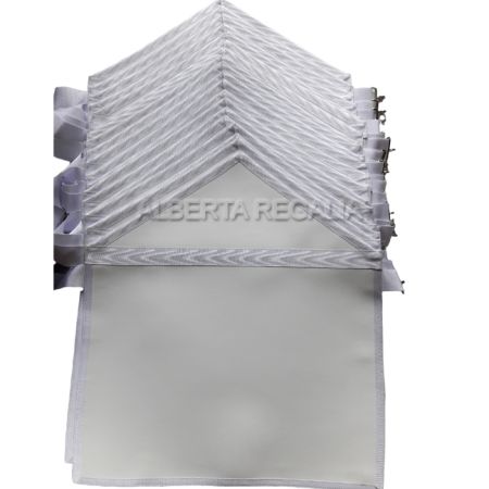 French style White Apron Double flap